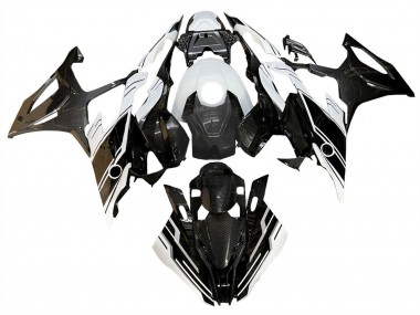 Custom 2019-2022 BMW S1000RR Motorcycle Fairings - Glossy Black White UK