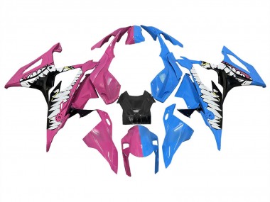 Custom 2019-2022 BMW S1000RR Motorcycle Fairings - Deep Pink Blue Shark UK