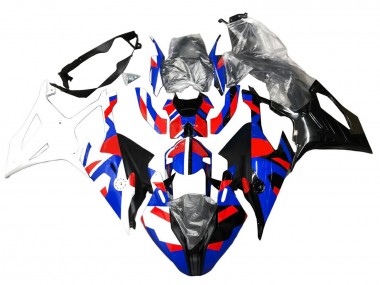 Custom 2019-2022 BMW S1000RR Motorcycle Fairings - Blue Red White UK