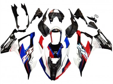 Custom 2019-2022 BMW S1000RR Motorcycle Fairings - Blue Red White 23 UK