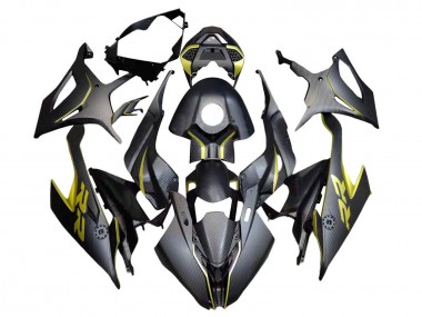 Custom 2019-2022 BMW S1000RR Motorcycle Fairings - Black Yellow Carbon Fiber UK