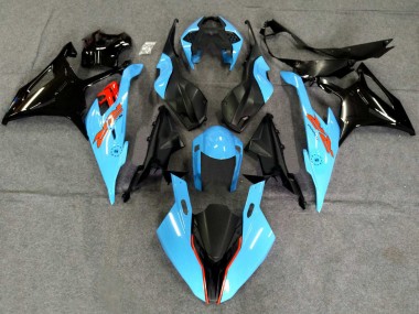 Custom 2019-2022 BMW S1000RR Motorcycle Fairings - Black Light Blue UK