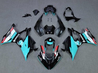 Custom 2019-2022 BMW S1000RR Motorcycle Fairings - Black Cyan Petronas UK