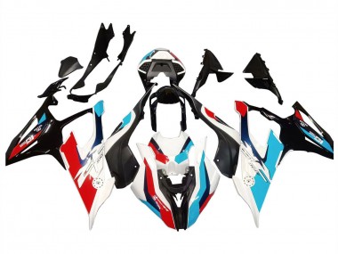 Custom 2019-2022 BMW S1000RR Motorcycle Fairing - Black White Blue Red UK