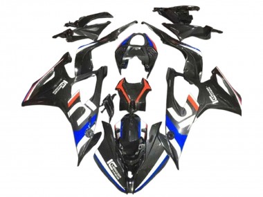 Custom 2019-2022 BMW S1000RR Motorcycle Fairings - Black White Blue Carbon Fiber UK