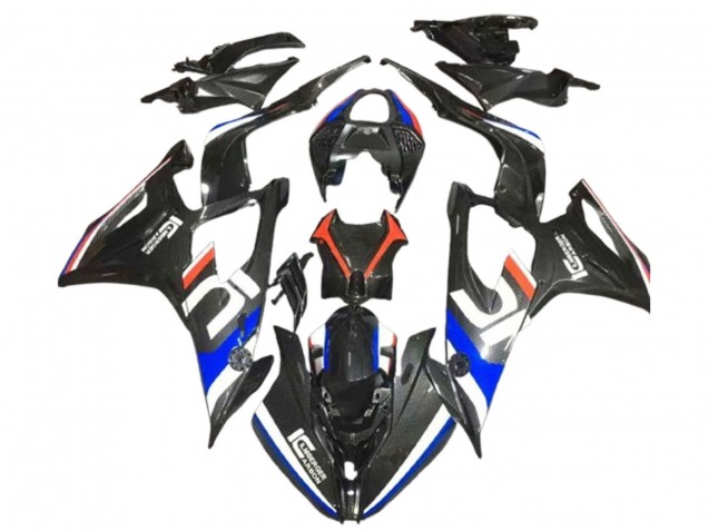 2019-2022 BMW S1000RR Motorcycle Fairings - Black White Blue Carbon Fiber UK