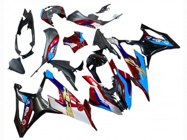 Custom 2019-2022 BMW S1000RR Motorcycle Fairing - White Blue Red Black UK
