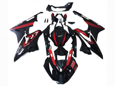 Custom 2017-2018 BMW S1000RR Motorcycle Fairing - Red Glossy Black Matte Black UK
