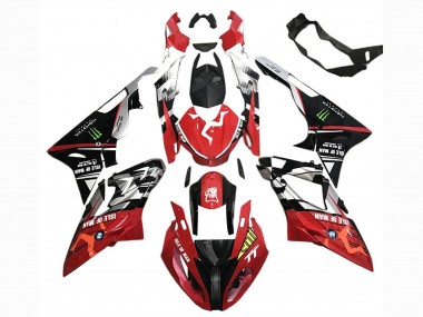 Custom 2017-2018 BMW S1000RR Motorcycle Fairings - White Red Matte Black Green Monster UK