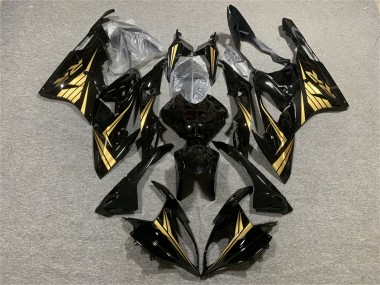 Custom 2015-2016 BMW S1000RR Motorcycle Fairings - Glossy Black Gold UK