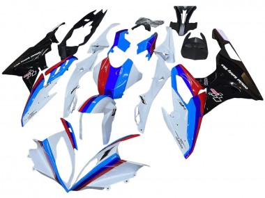 Custom 2015-2016 BMW S1000RR Motorcycle Fairing Kits - White Red Blue Glossy Black UK