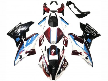 Custom 2015-2016 BMW S1000RR Bike Fairings - White Red Blue Glossy Black UK