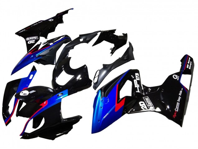 2015-2016 BMW S1000RR Motorcycle Fairings - Red Blue Black Glossy Black UK