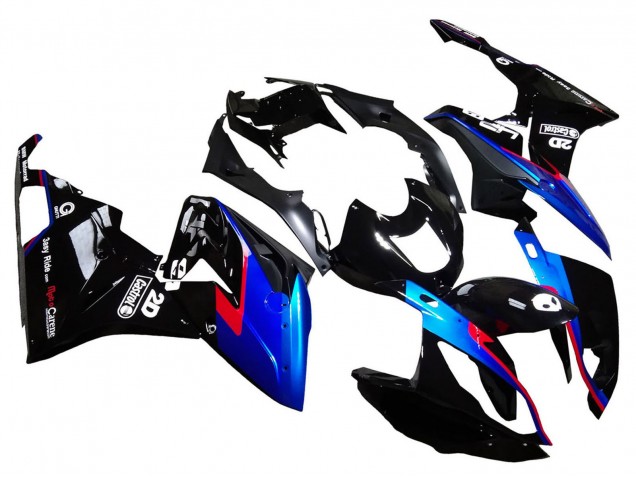 2015-2016 BMW S1000RR Motorcycle Fairings - Red Blue Black Glossy Black UK