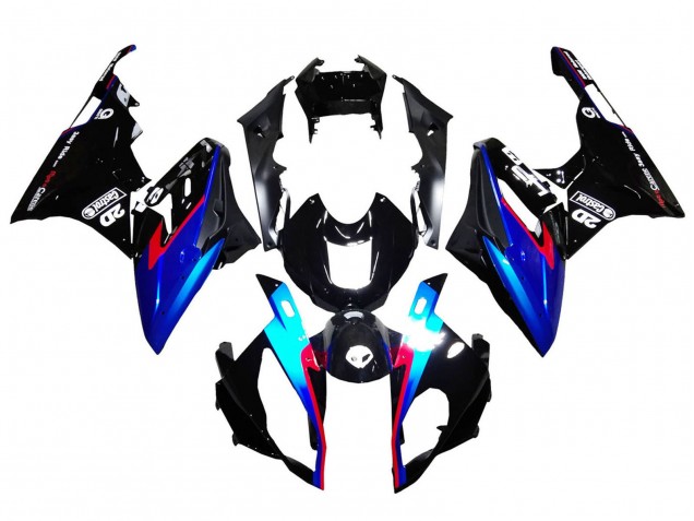 2015-2016 BMW S1000RR Motorcycle Fairings - Red Blue Black Glossy Black UK