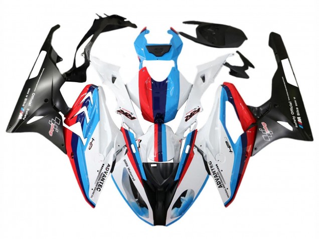 2015-2016 BMW S1000RR Motorcycle Fairing - White Red Blue Matte Black UK