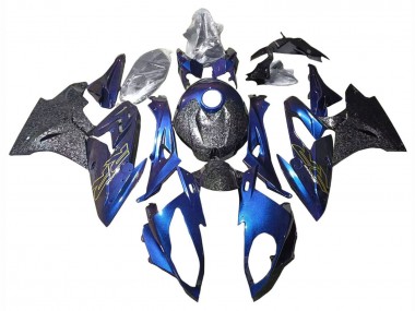 Custom 2015-2016 BMW S1000RR Motorcycle Fairings - Gradient Purple Blue Forged Carbon Fiber UK