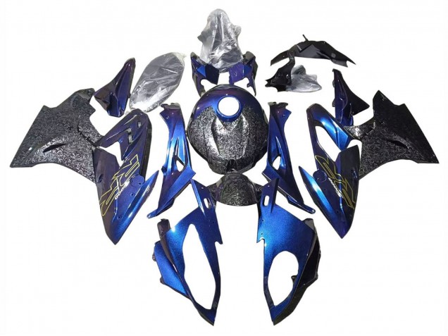 2015-2016 BMW S1000RR Motorcycle Fairings - Gradient Purple Blue Forged Carbon Fiber UK