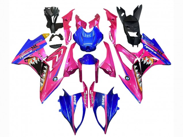 2015-2016 BMW S1000RR Motorcycle Fairings - Pink Blue Shark UK