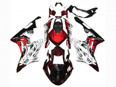 Custom 2015-2016 BMW S1000RR Motorcycle Fairings - White Red Black UK