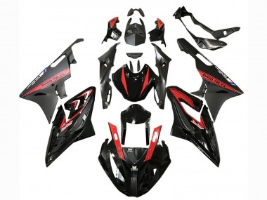Custom 2015-2016 BMW S1000RR Motorcycle Fairings - Red Glossy Black Matte Black UK