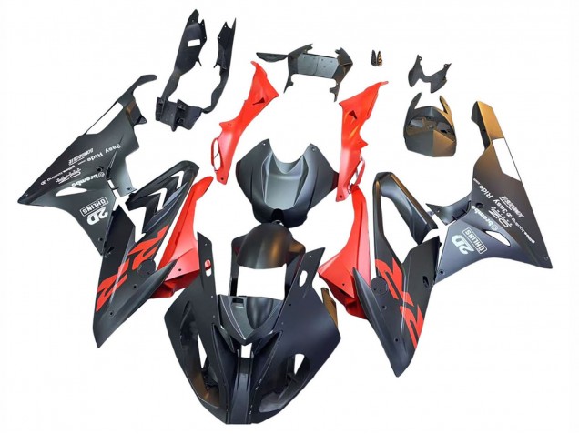 2015-2016 BMW S1000RR Motorcycle Fairings - Matte Black Red UK