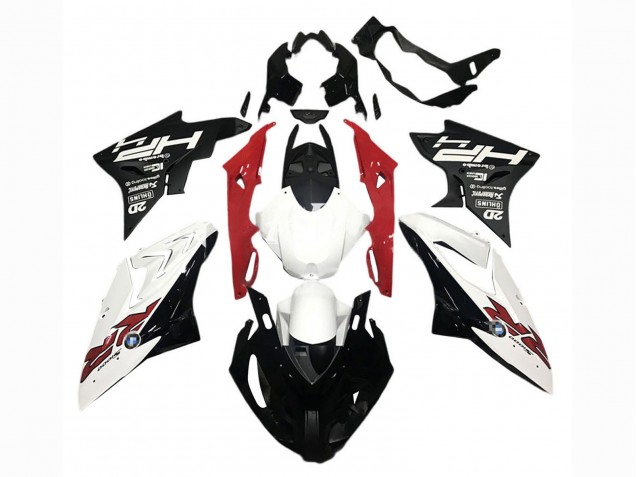 2015-2016 BMW S1000RR Motorcycle Fairings - White Red Matte Black UK