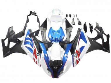 Custom 2009-2014 BMW S1000RR Motorcycle Fairings - White Blue Matte Black UK