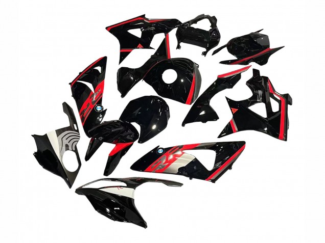2009-2014 BMW S1000RR Motorcycle Fairing - Red Glossy Black UK