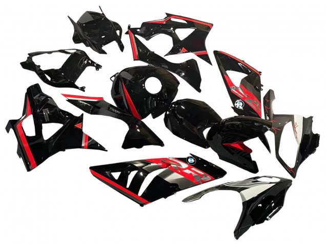 2009-2014 BMW S1000RR Motorcycle Fairing - Red Glossy Black UK