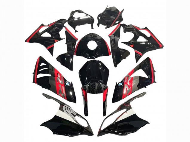2009-2014 BMW S1000RR Motorcycle Fairing - Red Glossy Black UK