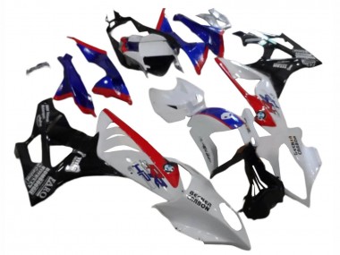Custom 2009-2014 BMW S1000RR Abs Fairings - White Red Blue Glossy Black UK