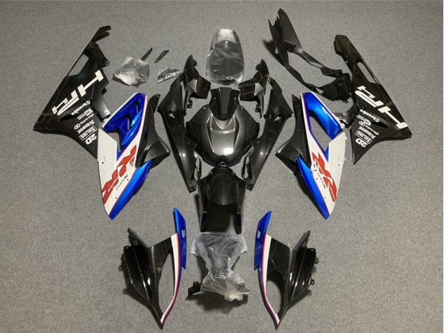 2009-2014 BMW S1000RR Motorcycle Fairings - White Blue Glossy Black HP Red RR UK