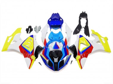 Custom 2009-2014 BMW S1000RR Motorcycle Fairings - White Red Blue Yellow UK