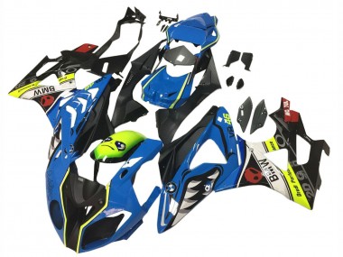 Custom 2009-2014 BMW S1000RR Motorcycle Fairings - Blue Yellow Red Black Shark VR 46 UK