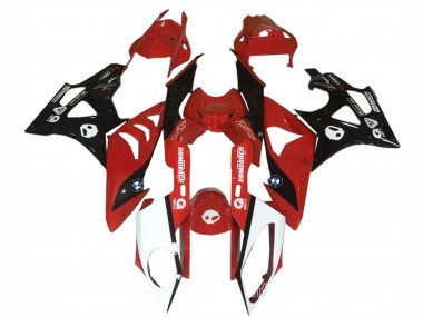 Custom 2009-2014 BMW S1000RR Motorcycle Fairings - Red White Glossy Black UK