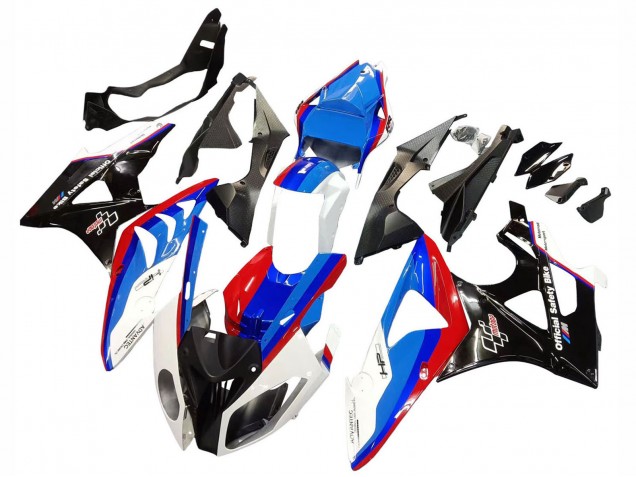 2009-2014 BMW S1000RR Full Motorcycle Fairings - White Red Blue Glossy Black UK