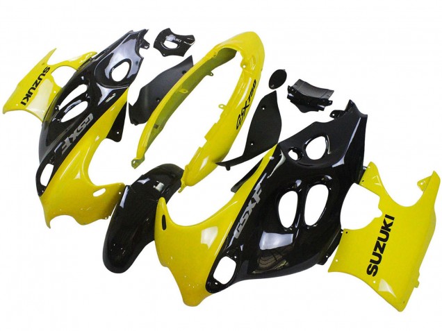 2004-2006 Suzuki GSX600F/GSX750F Motorcycle Fairings - Glossy Black Yellow UK