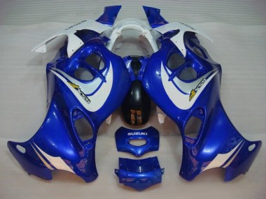 Custom 2004-2006 Suzuki GSX600F/GSX750F Motorcycle Fairings - Blue White UK