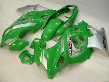 Custom 2004-2006 Suzuki GSX600F/GSX750F Motorcycle Fairings - Green Silver Katana UK