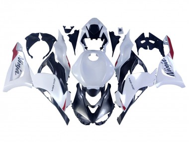 Custom 2023-2025 Kawasaki ZX6R Motorcycle Fairings - Pearl White Black Red UK