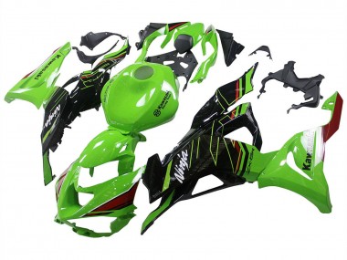 Custom 2023-2025 Kawasaki ZX6R Motorcycle Fairings - Green Black UK