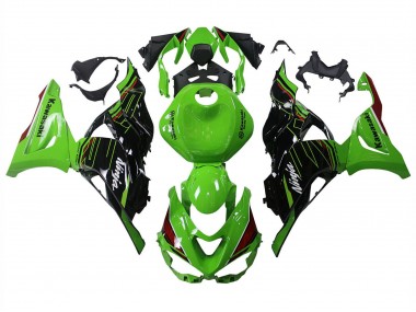 Custom 2023-2025 Kawasaki ZX6R Motorcycle Fairings - Green Black UK