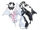 2023-2025 Kawasaki ZX6R Motorcycle Fairings - Black White with Flower UK