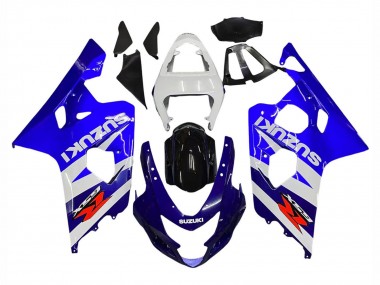 Custom 2004-2005 Suzuki GSXR 600 / GSXR 750 Motorcycle Fairing Kits - White Blue Black Red UK
