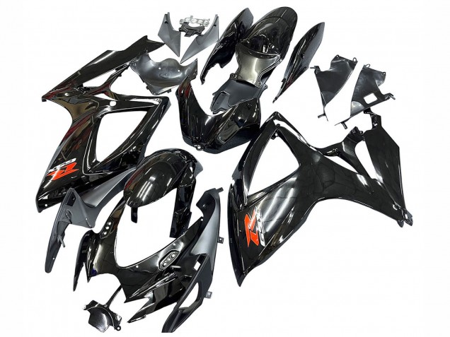 2006-2007 Suzuki GSXR 600 / GSXR 750 Motorcycle Fairings - Glossy Black Silver Red UK