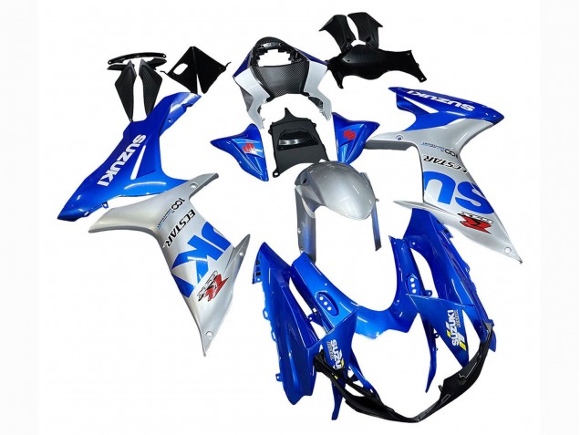 2011-2024 Suzuki GSXR 600 / GSXR 750 Motorcycle Fairings - Blue Silver Ecstar UK