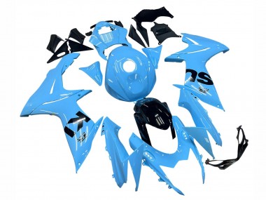 Custom 2011-2024 Suzuki GSXR 600 / GSXR 750 Motorcycle Fairings - Light Blue Black UK
