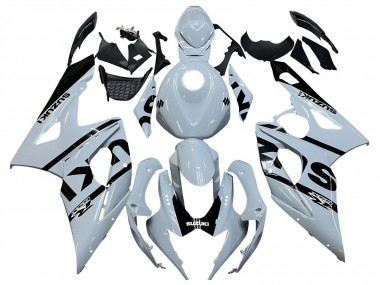 Custom 2005-2006 Suzuki GSXR 1000 Motorcycle Fairings - White Black UK