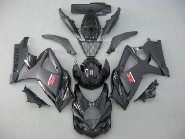Custom 2007-2008 Suzuki GSXR 1000 Motorcycle Fairings - Matte Black Glossy Black UK